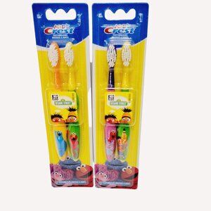 2 Crest Sesame Street Manual Kids Toothbrush 2pk Ea Crest Elmo Cookie Monster